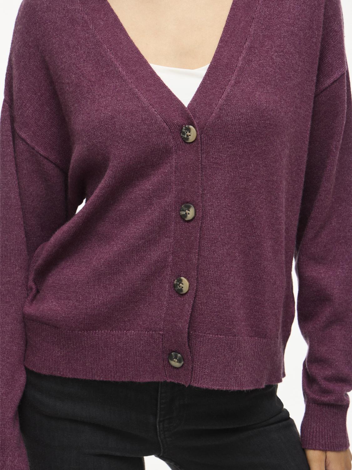 VIRIL Knit Cardigan - Fig - VERO MODA & VILA Bergvik